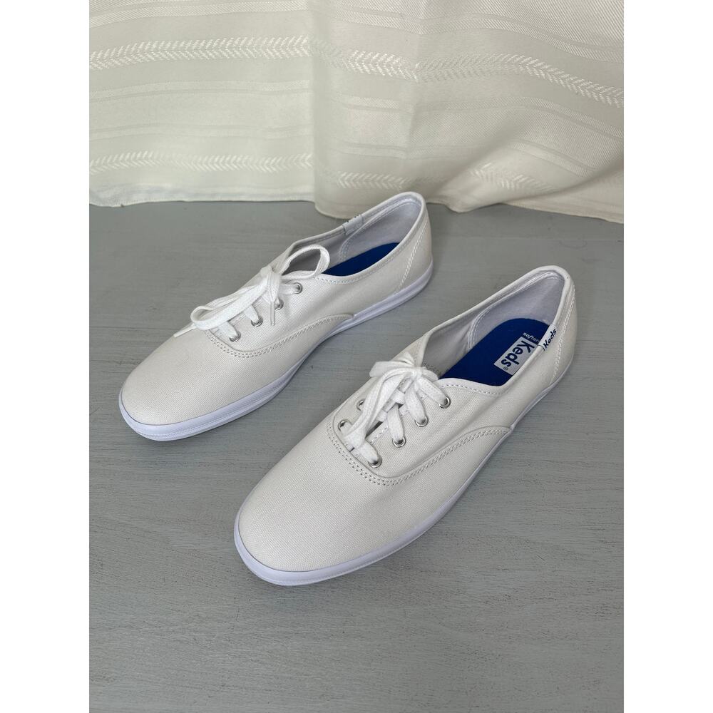 Keds Champion Canvas Lace Up Sneakers White Womens Size 8.5 - Picture 13 of 16